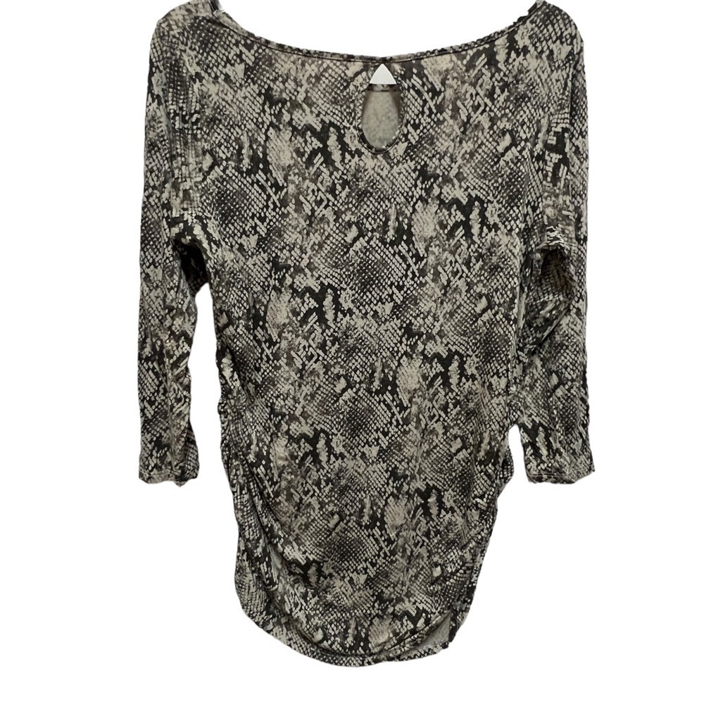 Motherhood Maternity Snake Print Long Sleeve Top, Sz M.